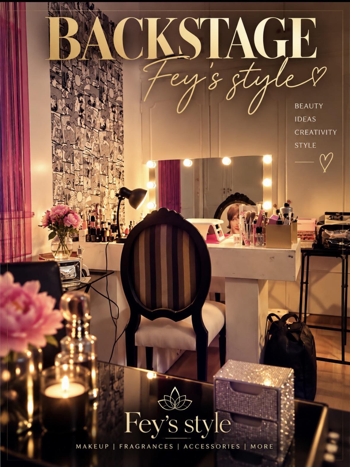 Ο χώρος μακιγιάζ του Fey’s Style με φωτιζόμενο καθρέφτη